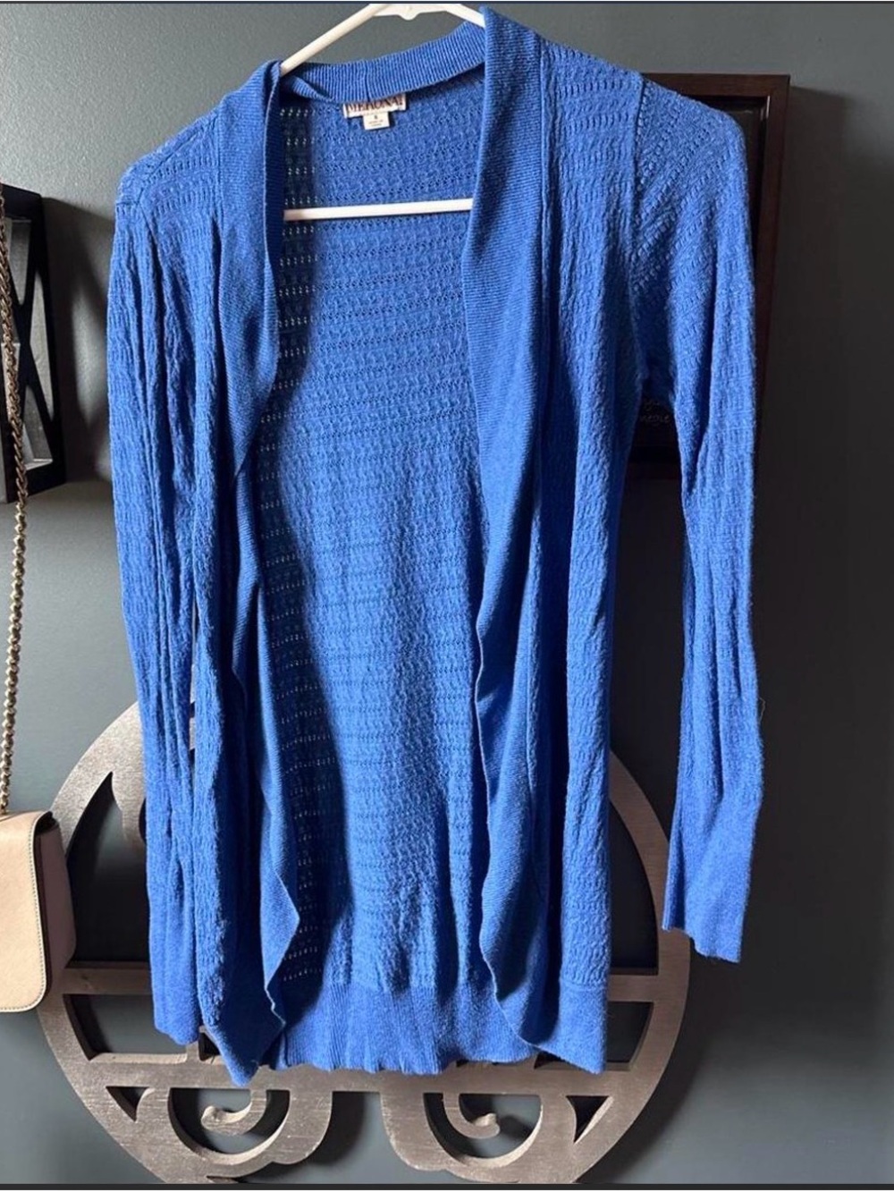 Merona Royal Blue Open-Front Lightweight Cardigan